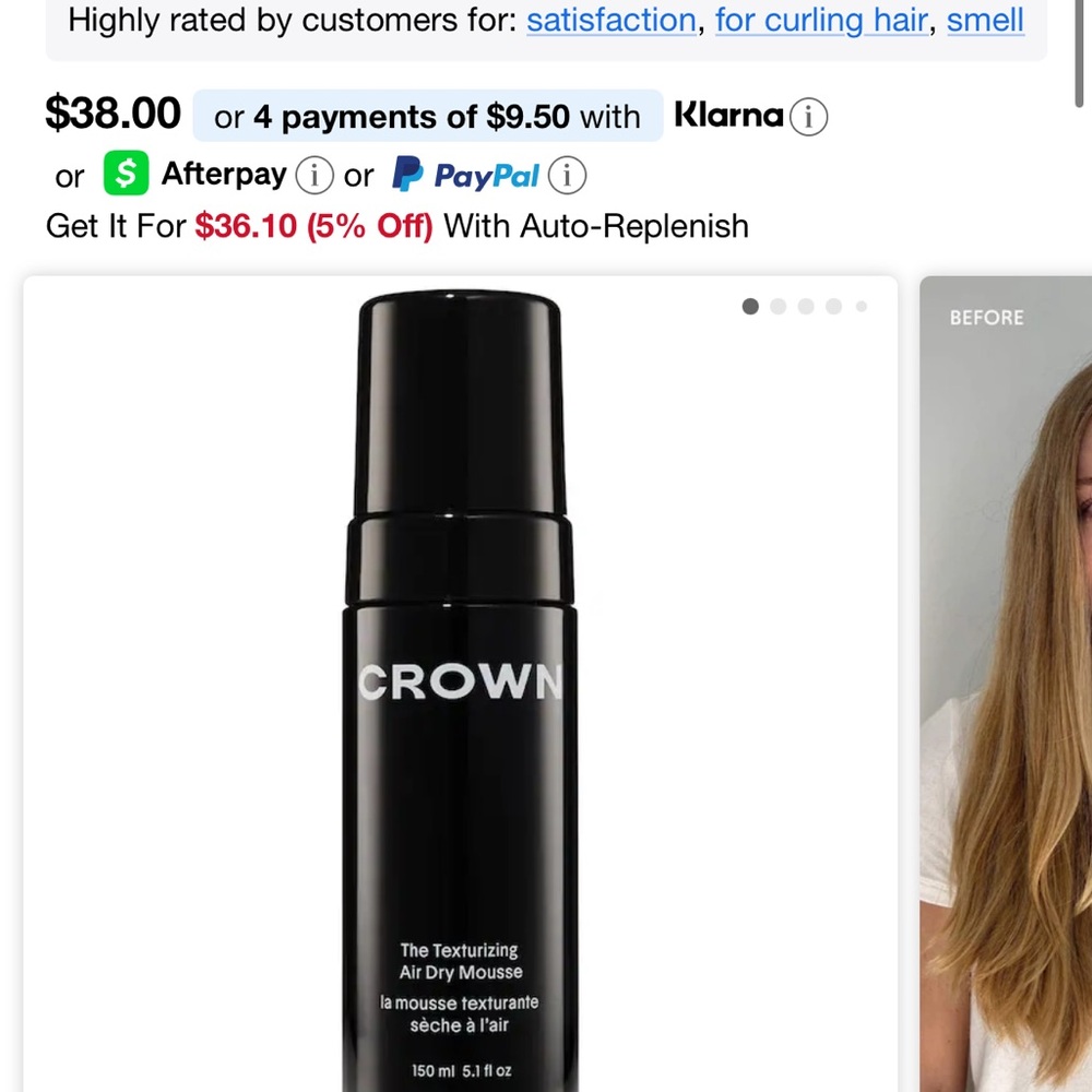 Crown Affair Texturizing Air Dry Mousse